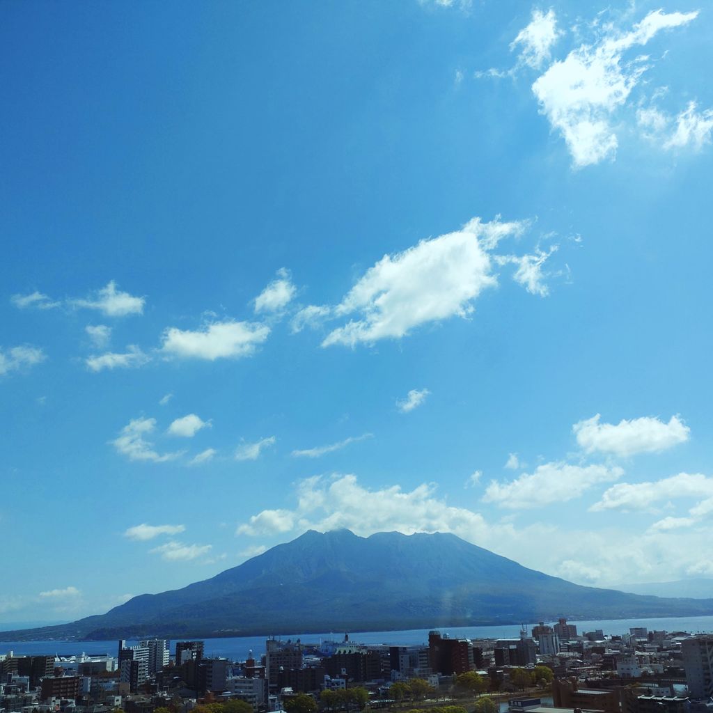 シェラトン鹿児島の部屋から望む桜島