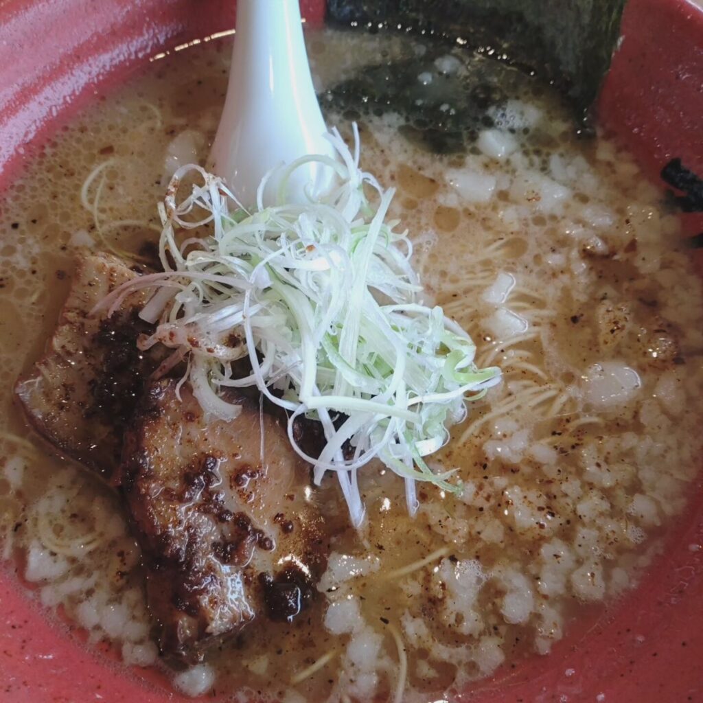 ラーメンのアップ